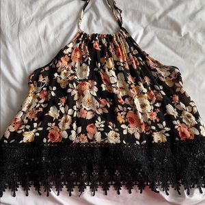 Wrap around the neck tank top